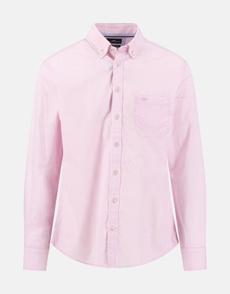 Geometric Print Button Down Shirt Magnolia