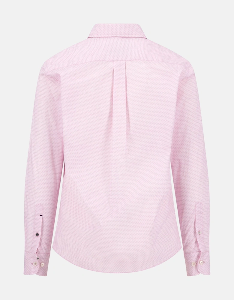 Geometric Print Button Down Shirt Magnolia