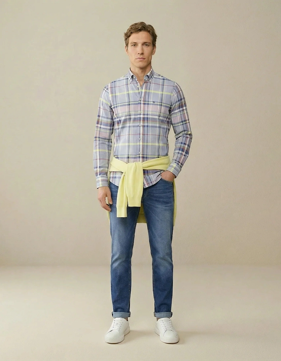Washed Oxford Check Shirt New Breeze
