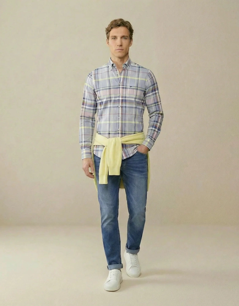 Washed Oxford Check Shirt New Breeze