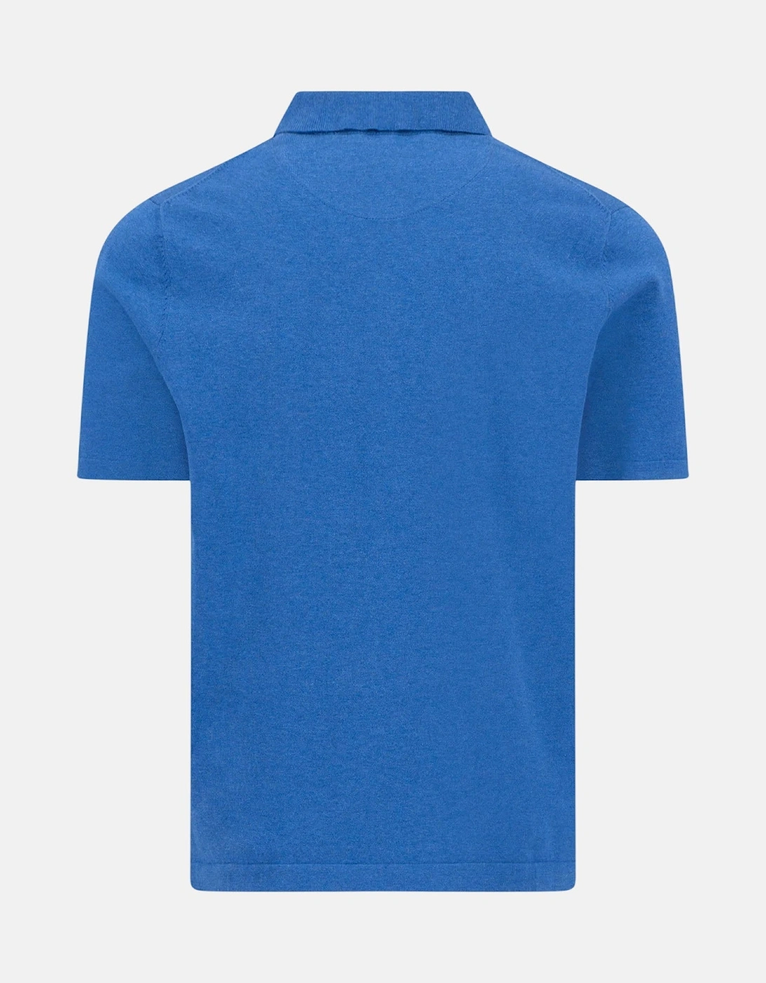 Fine Knit Polo Shirt Harbour Blue