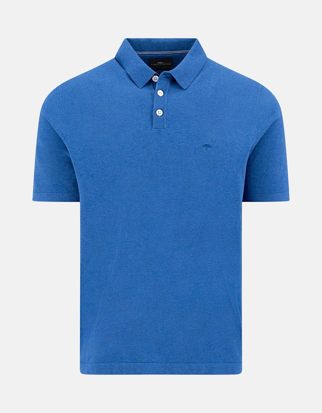 Fine Knit Polo Shirt Harbour Blue, 3 of 2