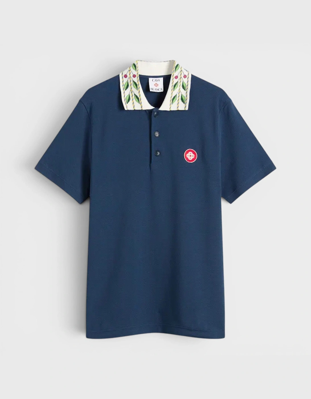 Classic Laurel Pique Polo Navy