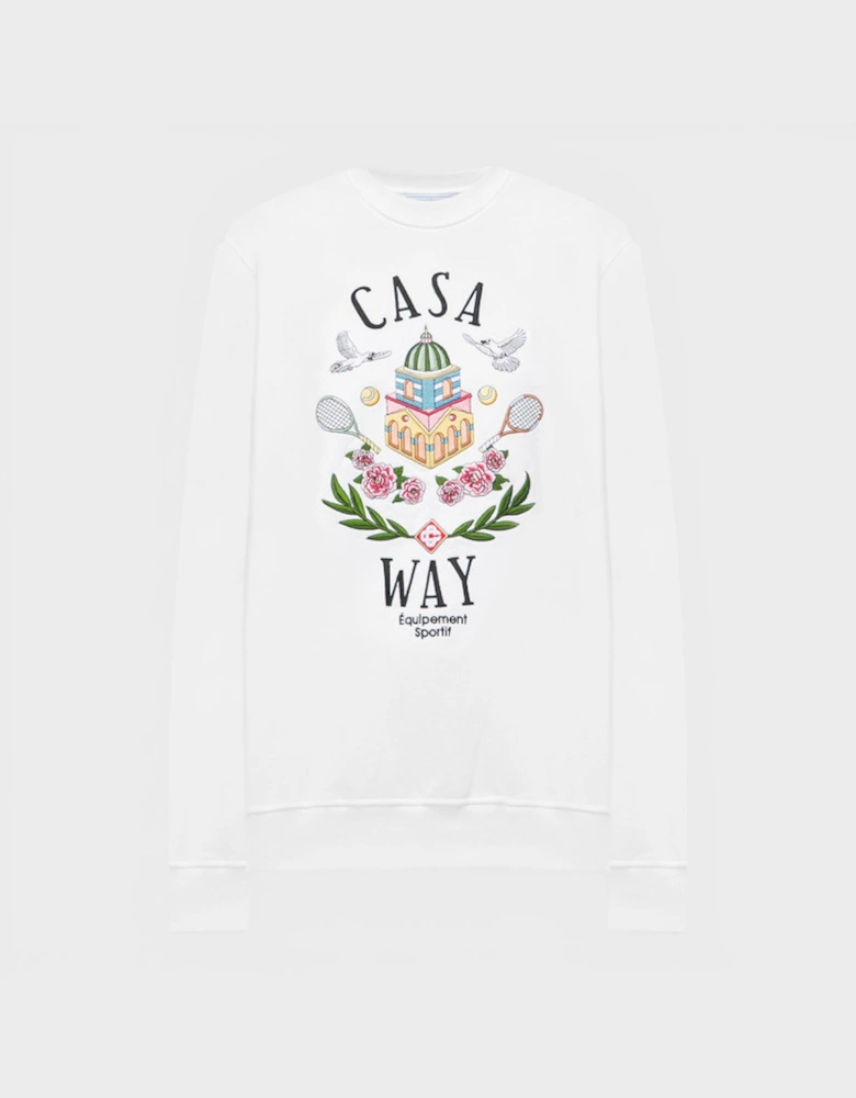 Casa Way Embroidered Sweatshirt White