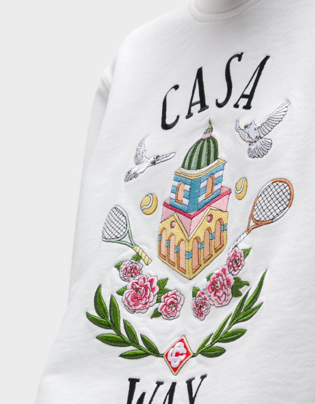 Casa Way Embroidered Sweatshirt White
