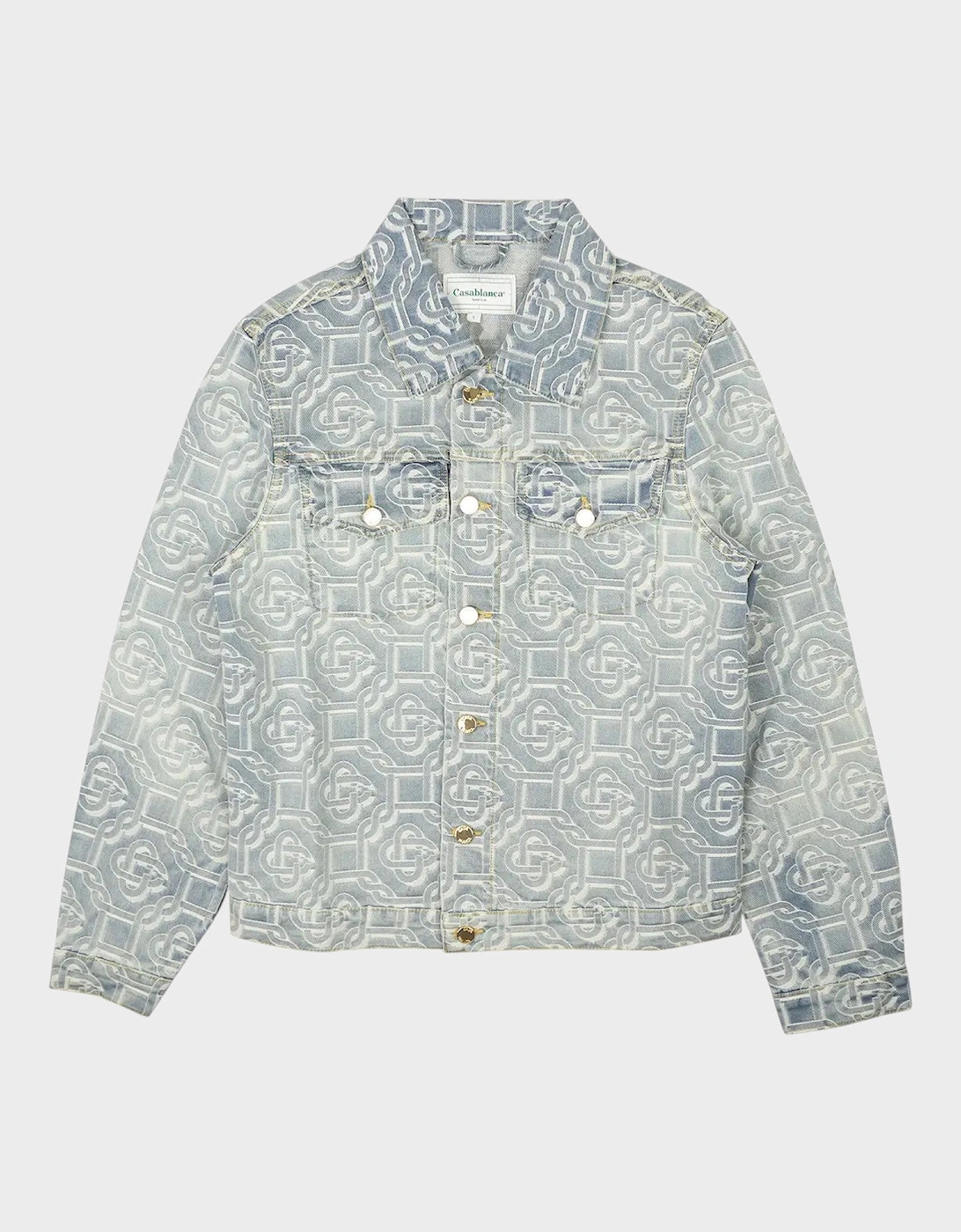 Monogram Denim Jacket Bleached Blue