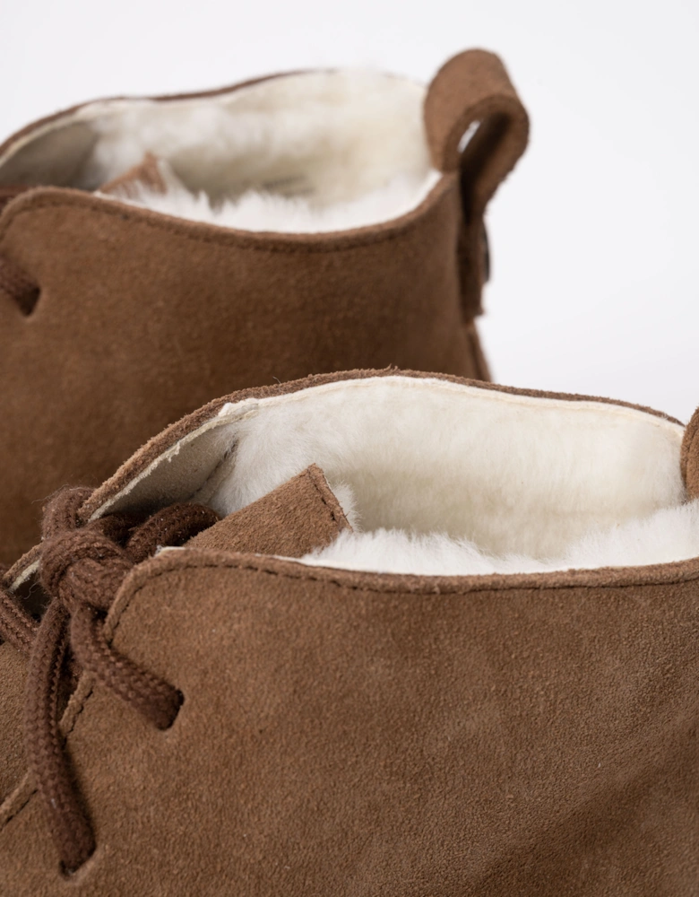 Birkenstock Uppsala Mid Shearling Suede Womens Boots - Dark Tea