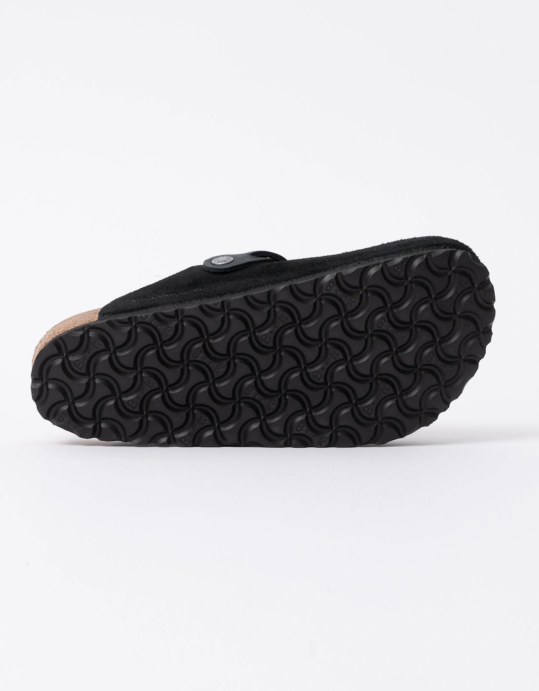 Birkenstock Boston Braided Suede Leather Womens Clogs - Black