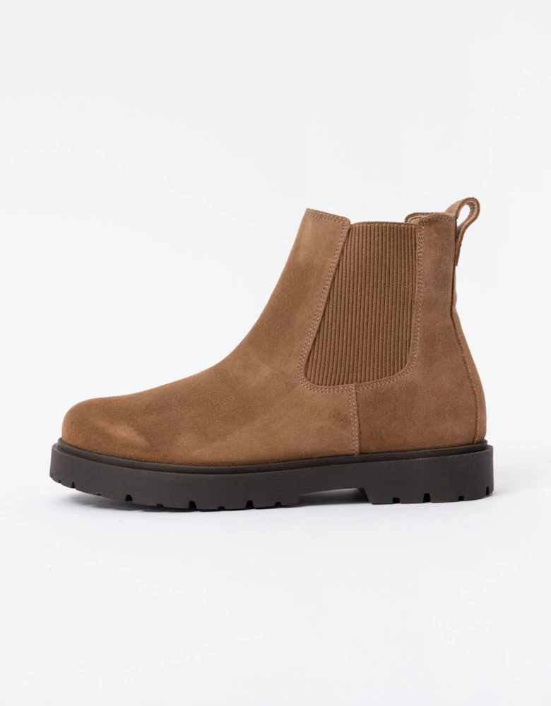 Birkenstock Highwood Slip On Mid Womens Suede Boots - Dark Tea
