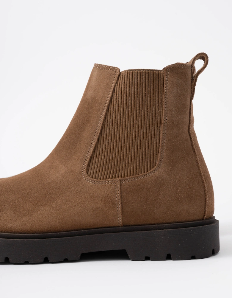 Birkenstock Highwood Slip On Mid Womens Suede Boots - Dark Tea