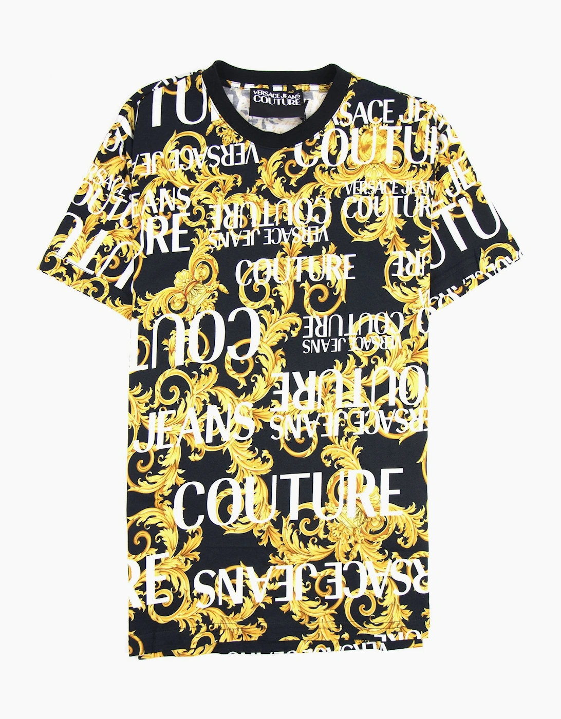 Versace Jeans Couture Logo Baroque Print T-shirt Black 899, 3 of 2