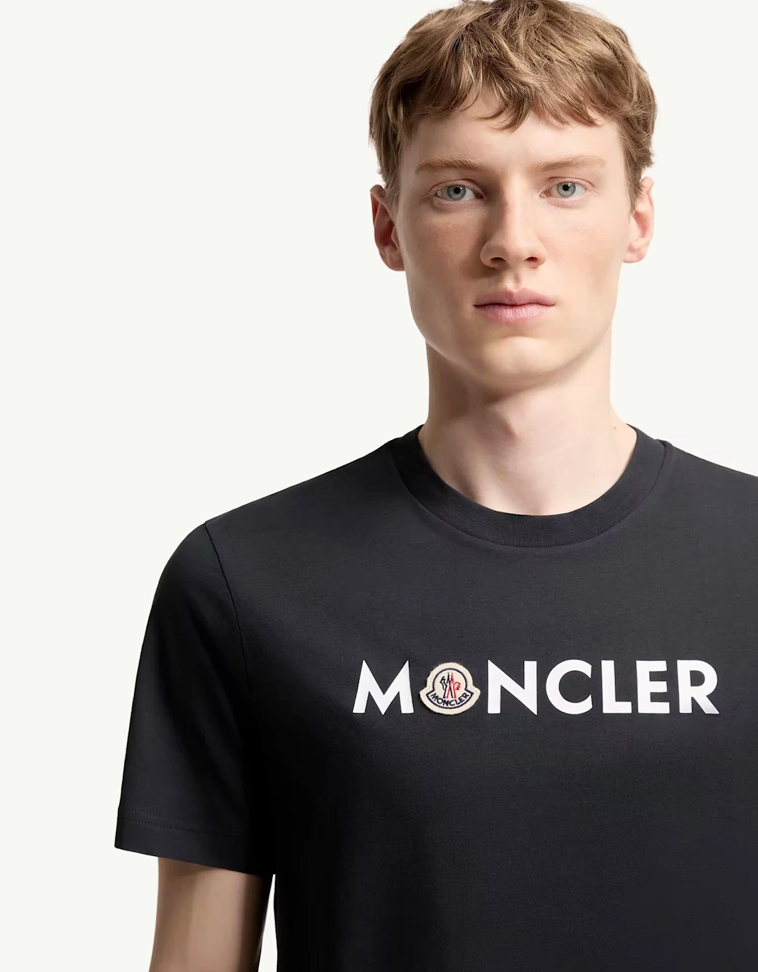 Text Cotton Logo T-Shirt Black