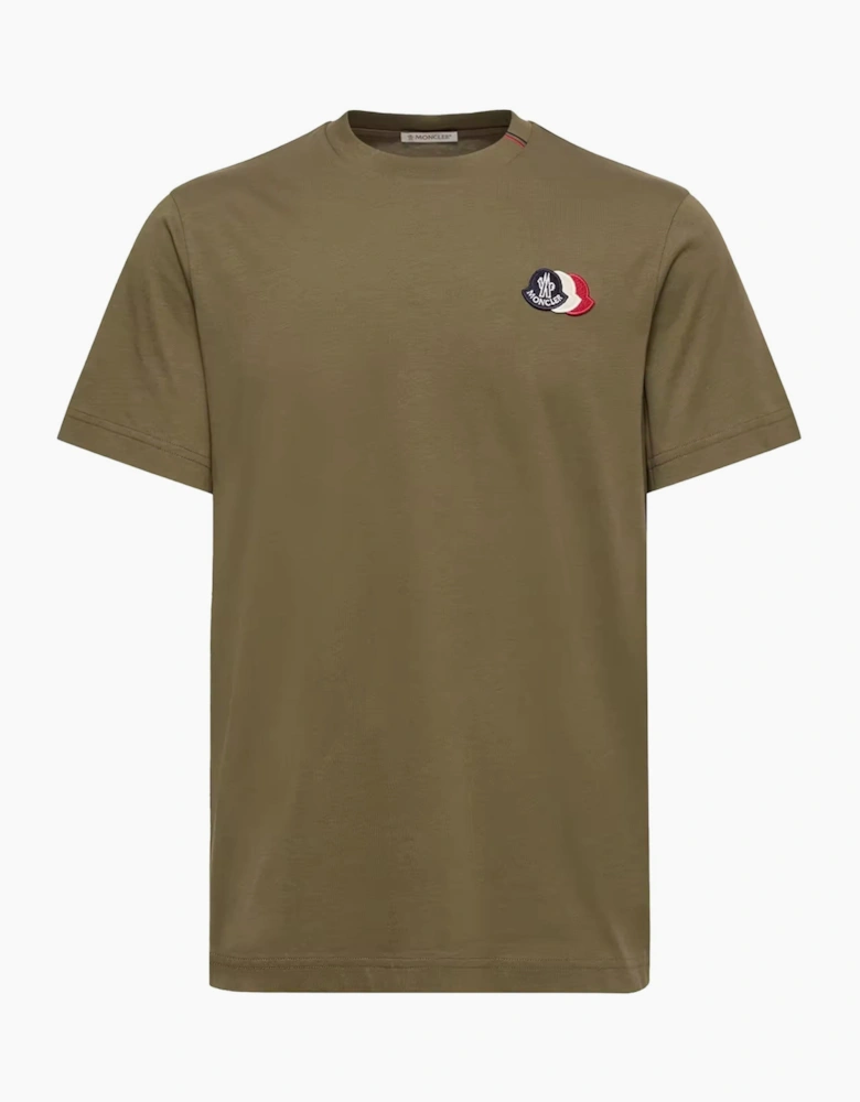 Triple Logo Cotton T-Shirt Green