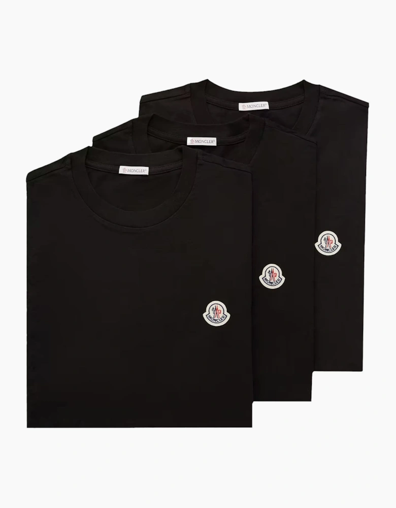 3 Pack Cotton T-Shirts Black