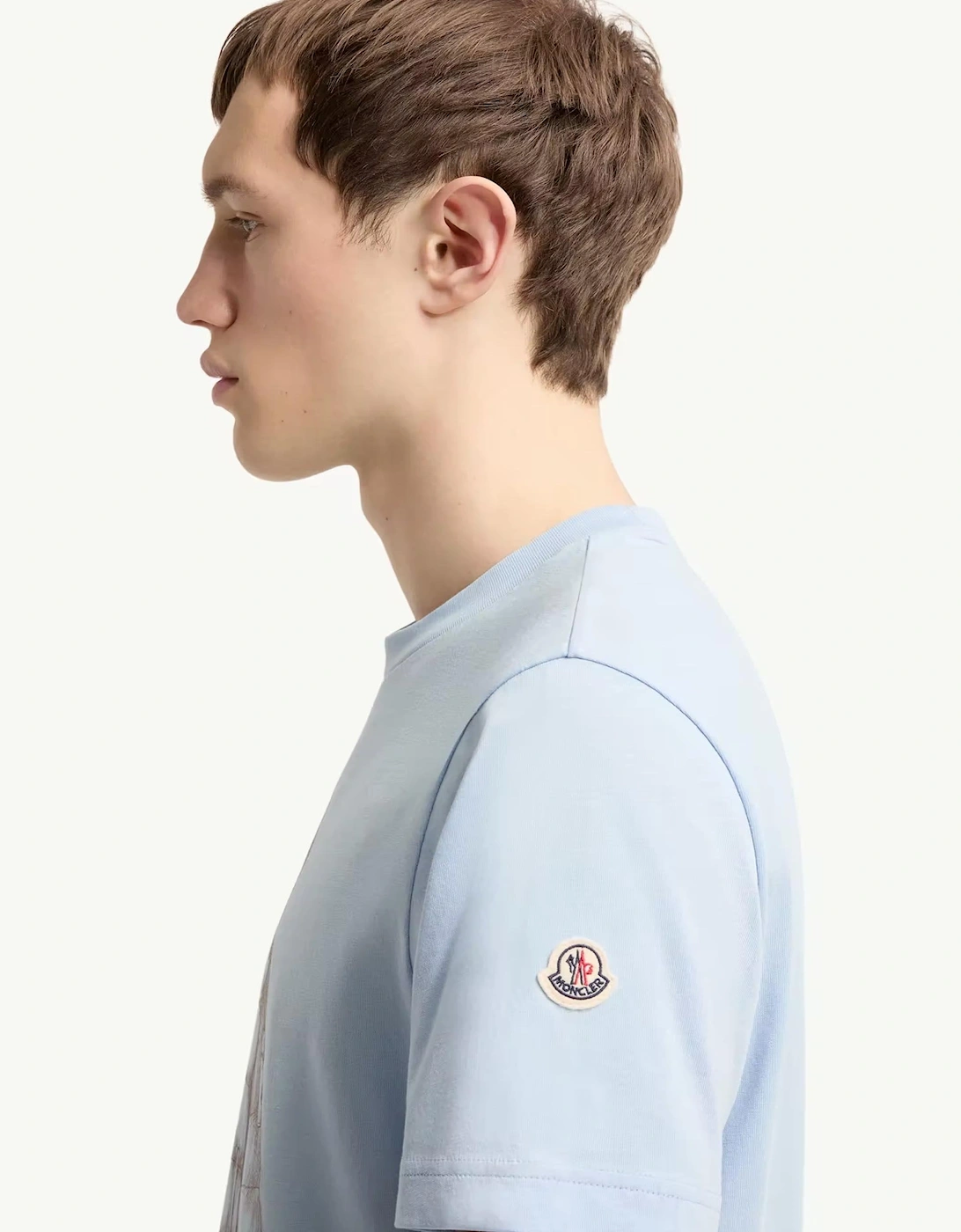 Printed Cotton T-Shirt Blue