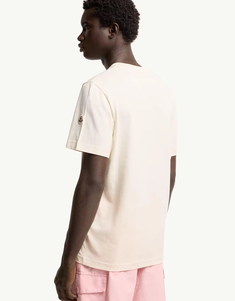 Printed Cotton T-Shirt Beige