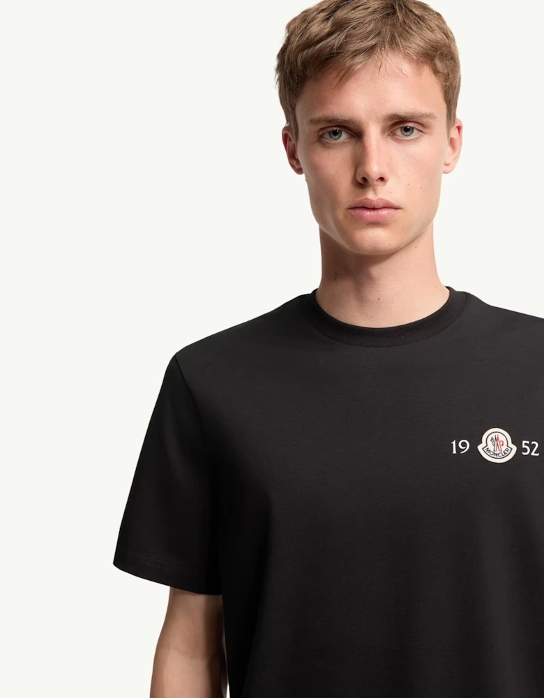 Branded Cotton T Shirt Black