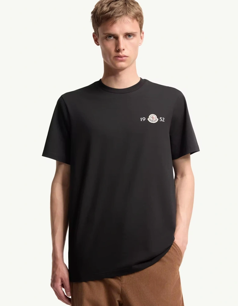 Branded Cotton T Shirt Black