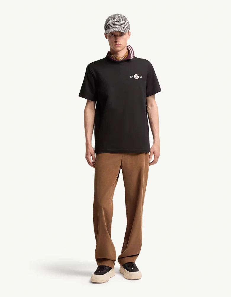 Branded Cotton T Shirt Black