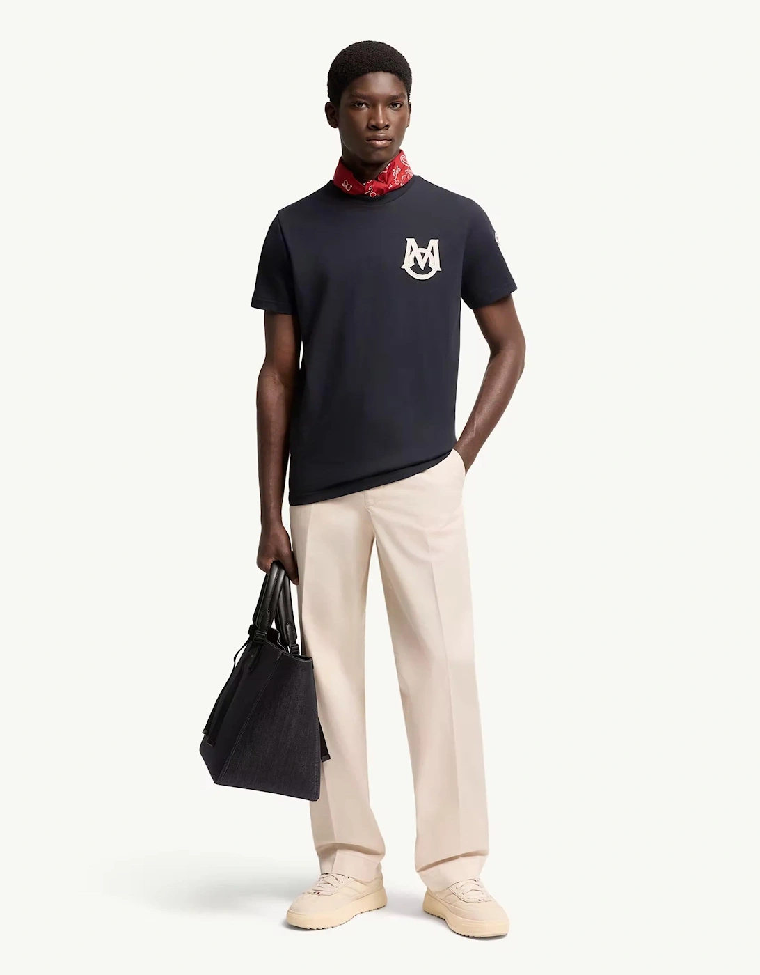 Branded Cotton T Shirt Navy