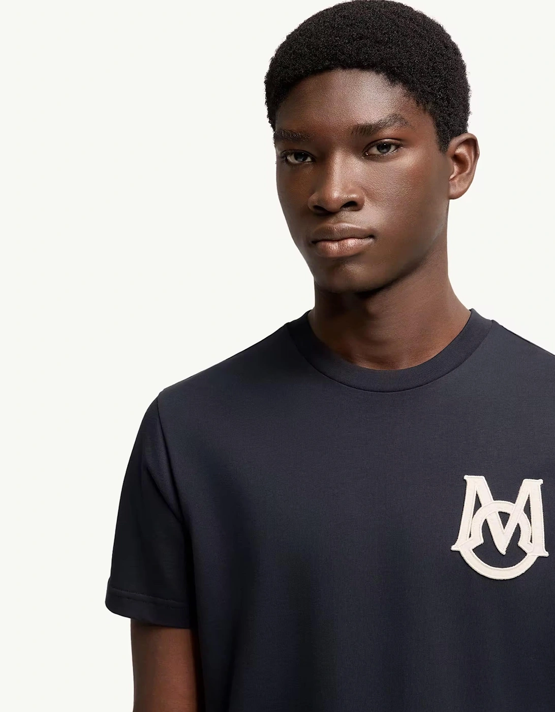 Branded Cotton T Shirt Navy
