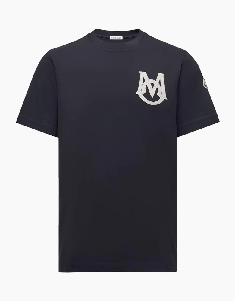 Branded Cotton T Shirt Navy