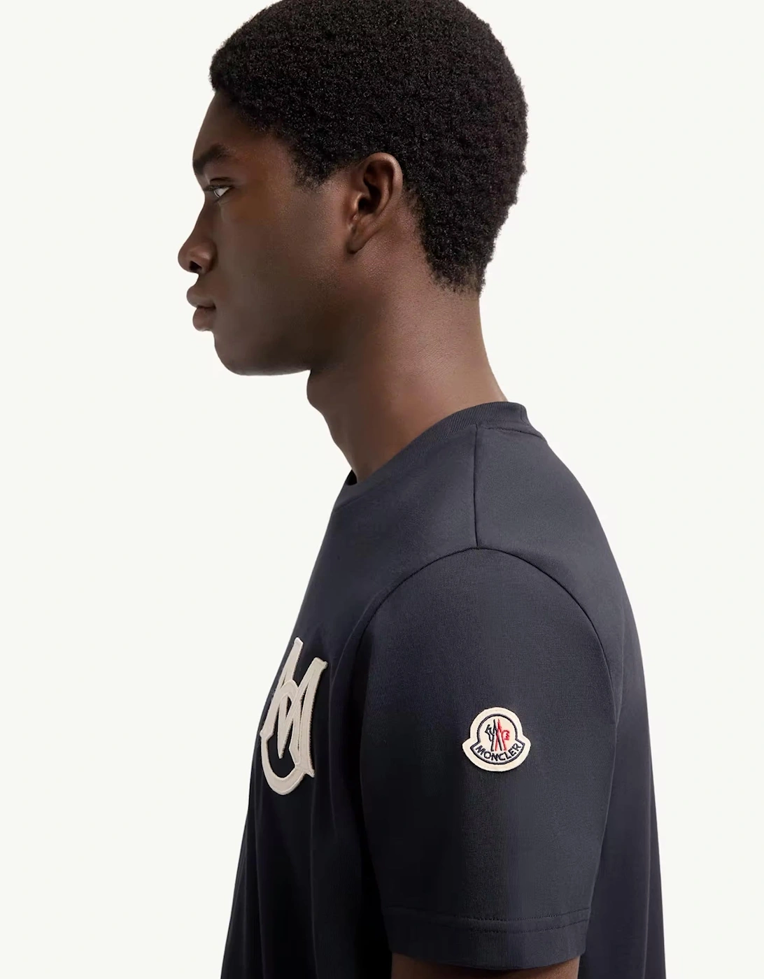 Branded Cotton T Shirt Navy