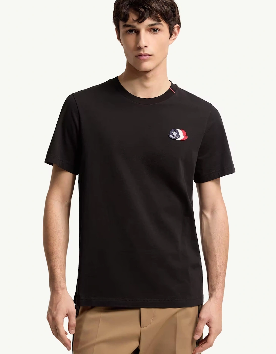 Triple Logo Cotton T-Shirt Black