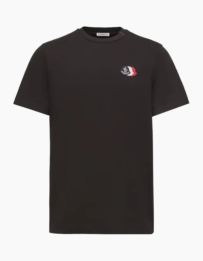 Triple Logo Cotton T-Shirt Black