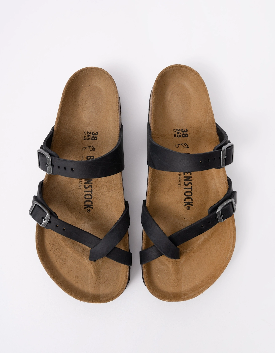 Birkenstock Mayari Oiled Nubuck Womens Sandals - Black