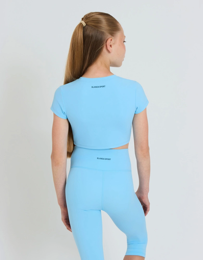 Blanca Sport Girls Active Capri Set in Blue