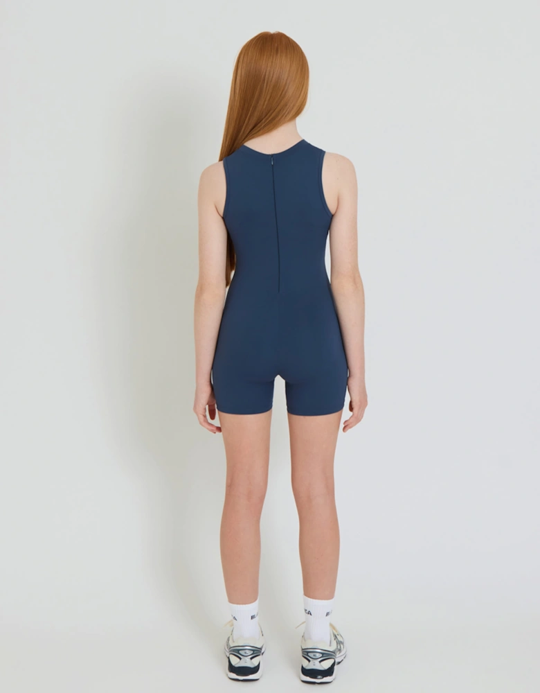 Blanca Sport Girls Short Unitard in Navy