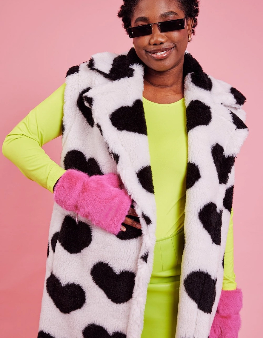Faux Fur Adjustable Fingerless Gloves