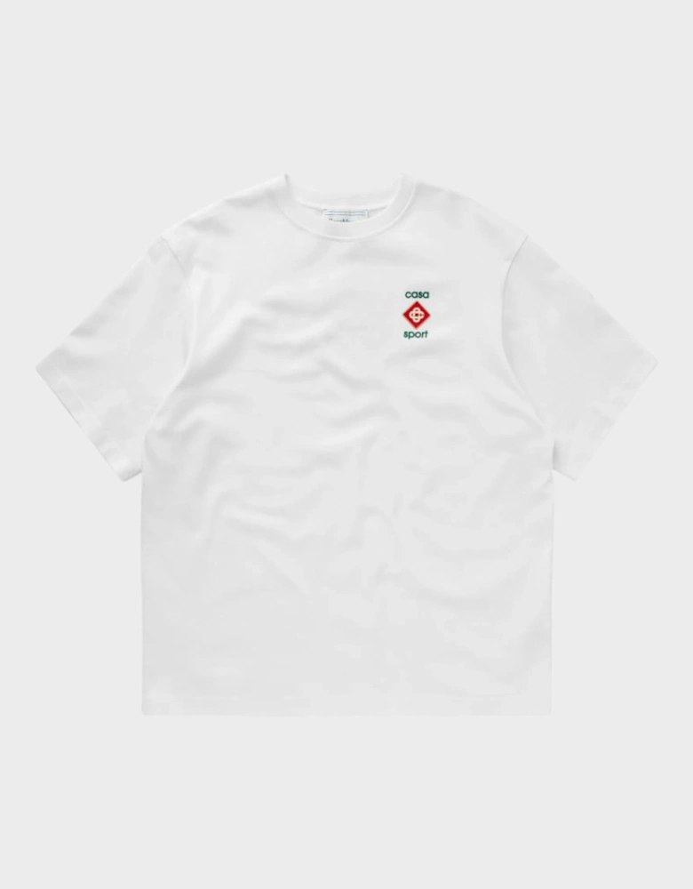 Casa Sport Icon 3D Printed Oversized T-Shirt White