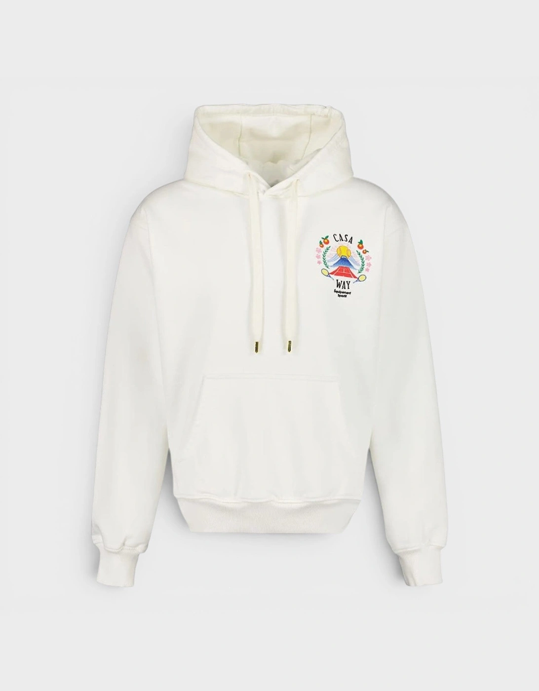 Casa Way Mountain Printed Hoodie Off White