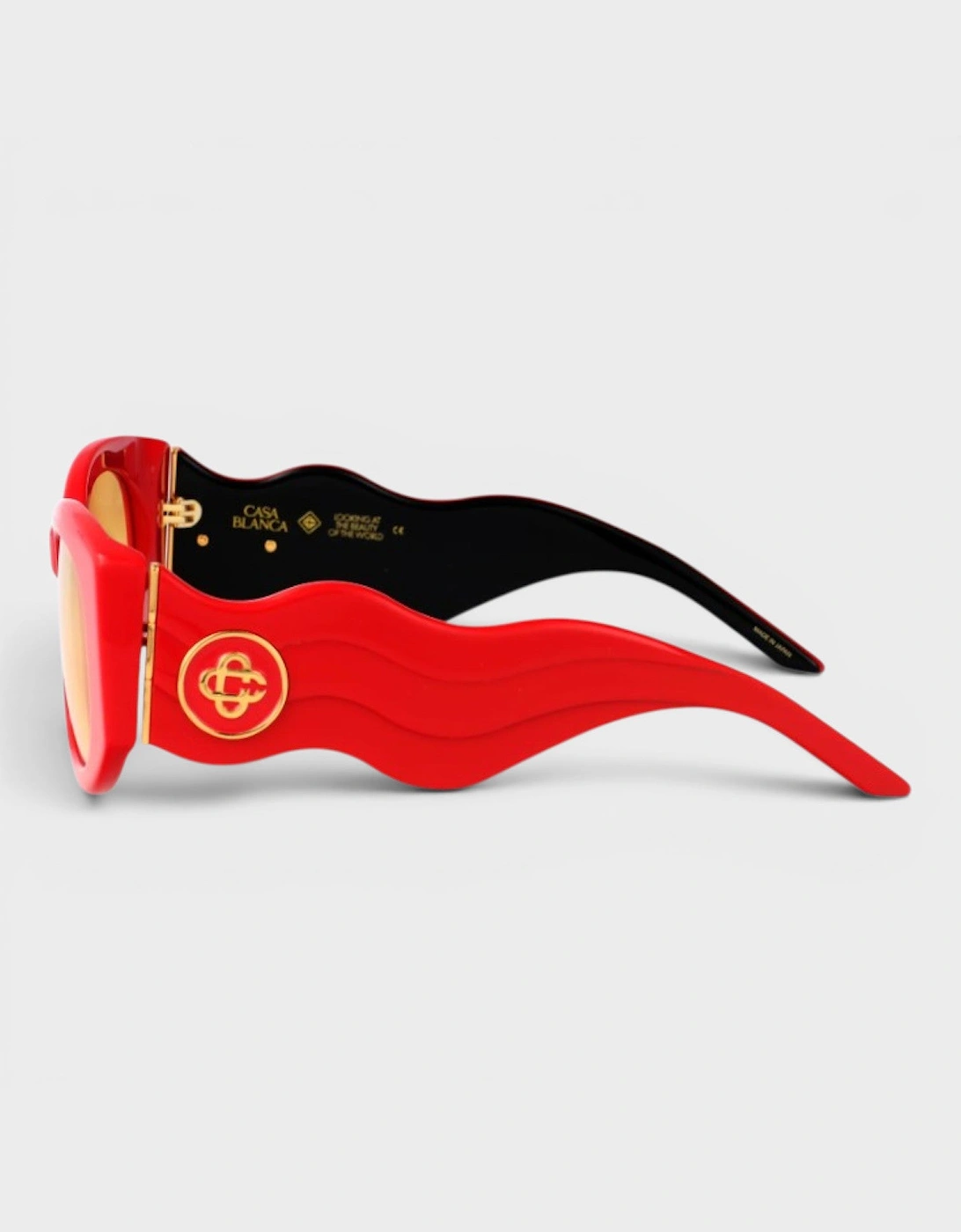 Oval Wave Sunglasses Red Canary