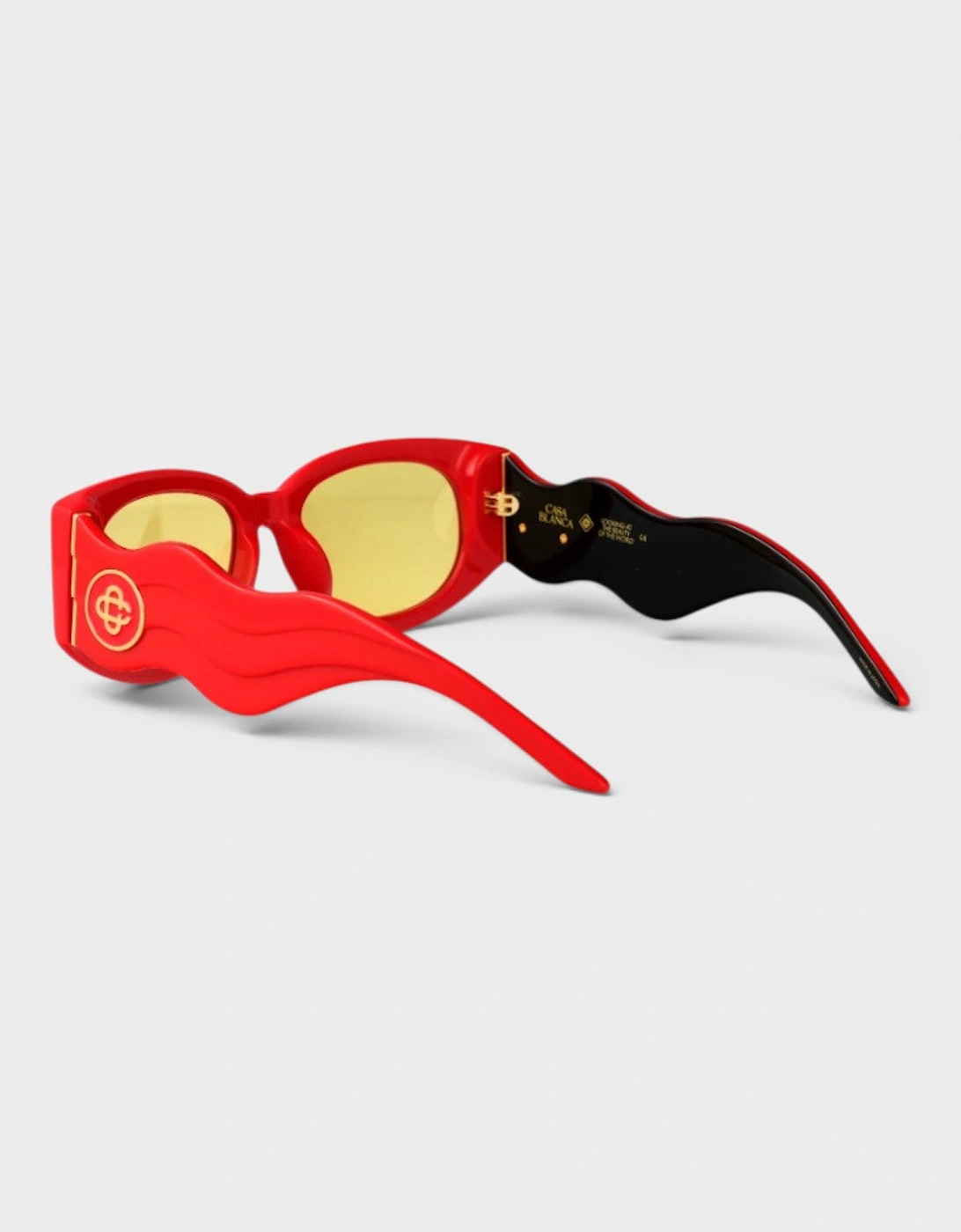 Oval Wave Sunglasses Red Canary