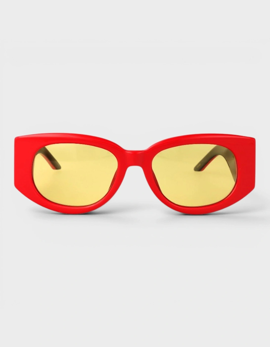 Oval Wave Sunglasses Red Canary