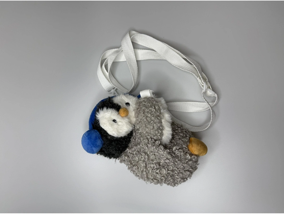 Faux Fur Penguin Small Backpack