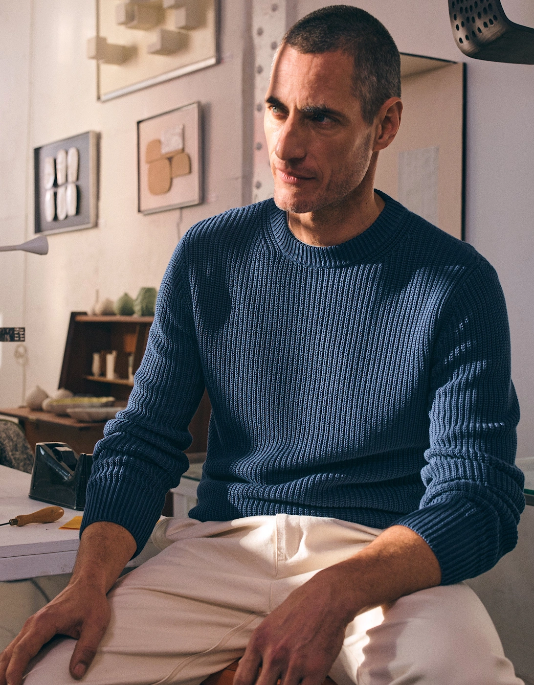 Martin Cotton Ribbed Crew Neck