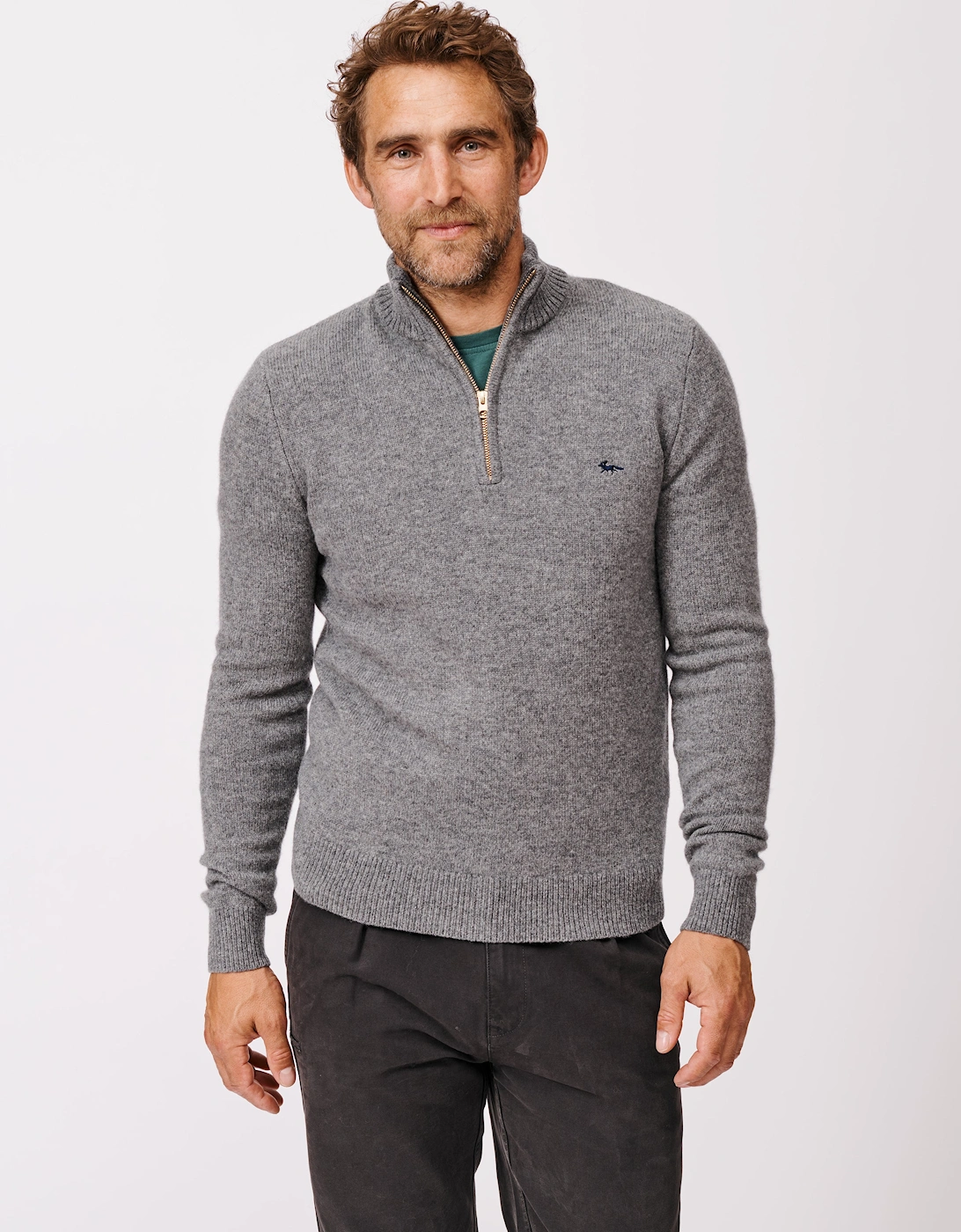 Pepper Lambswool Zip Neck, 6 of 5