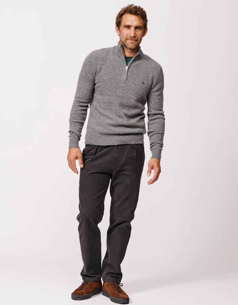 Pepper Lambswool Zip Neck