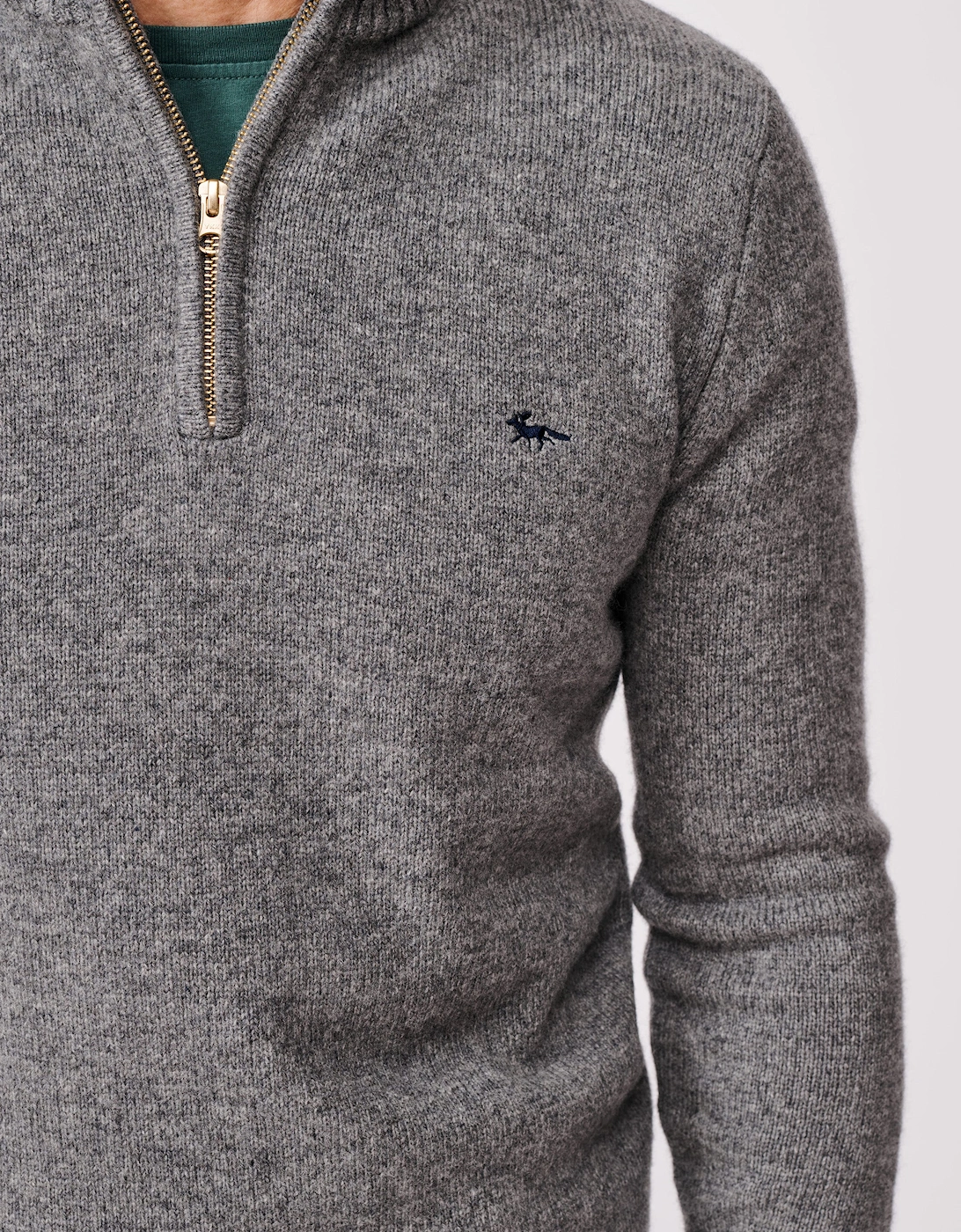 Pepper Lambswool Zip Neck