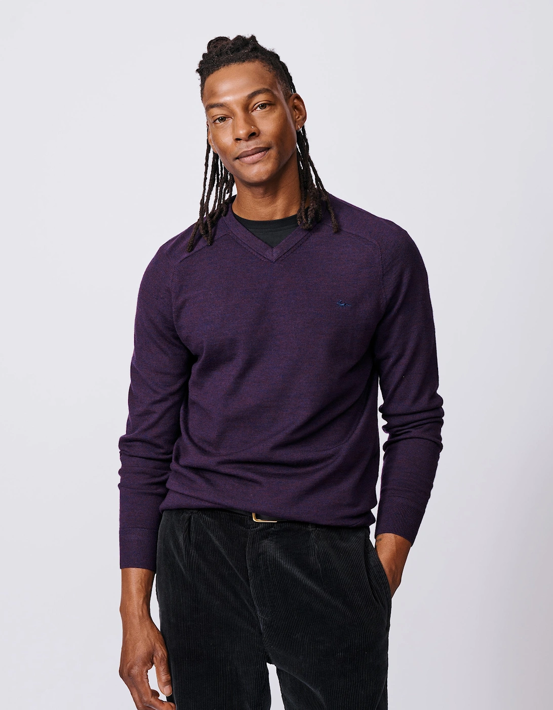 Burnham Extra Fine Merino V-Neck, 6 of 5