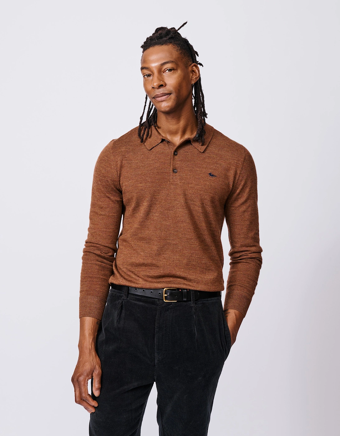 Chapel Extra Fine Merino Long Sleeve Polo