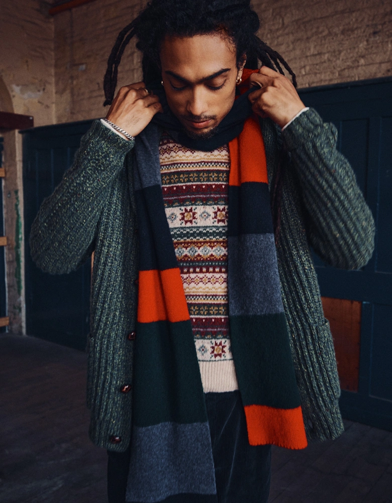Priory Fisherman Rib Shawl Collar Cardigan