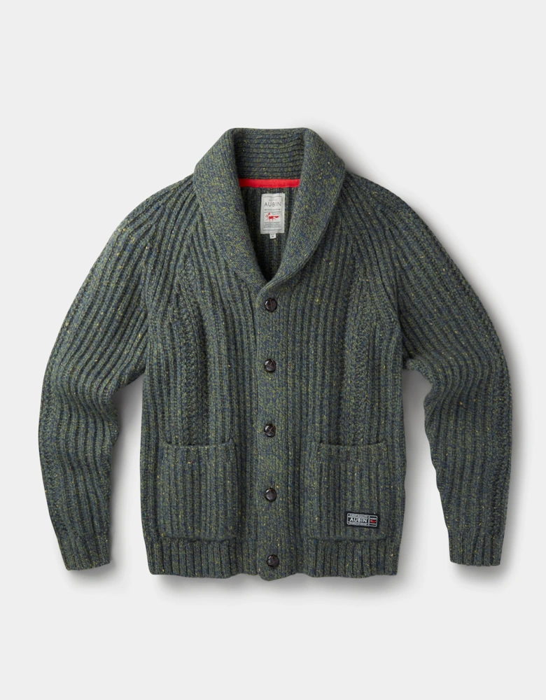 Priory Fisherman Rib Shawl Collar Cardigan
