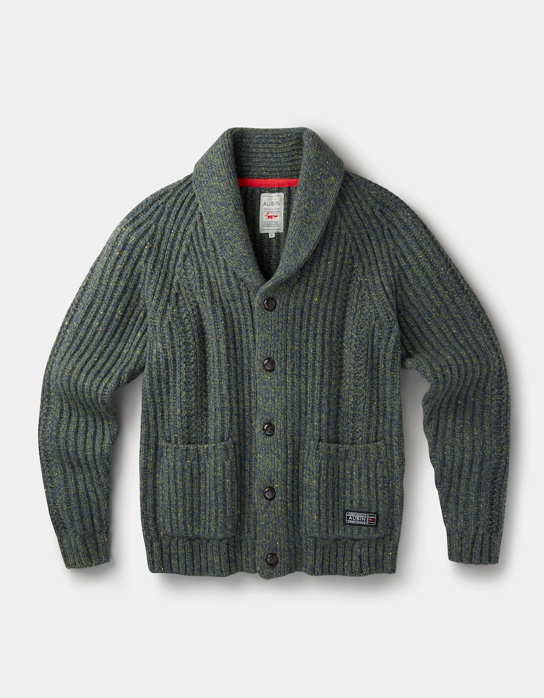 Priory Fisherman Rib Shawl Collar Cardigan
