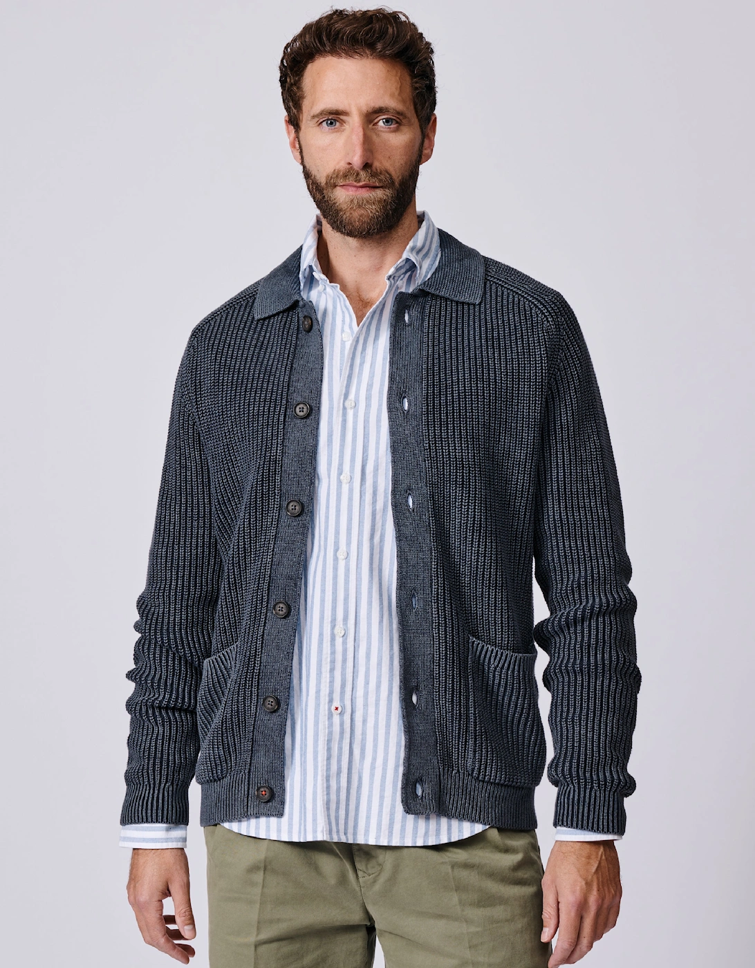 Martin Cotton Collared Cardigan, 6 of 5