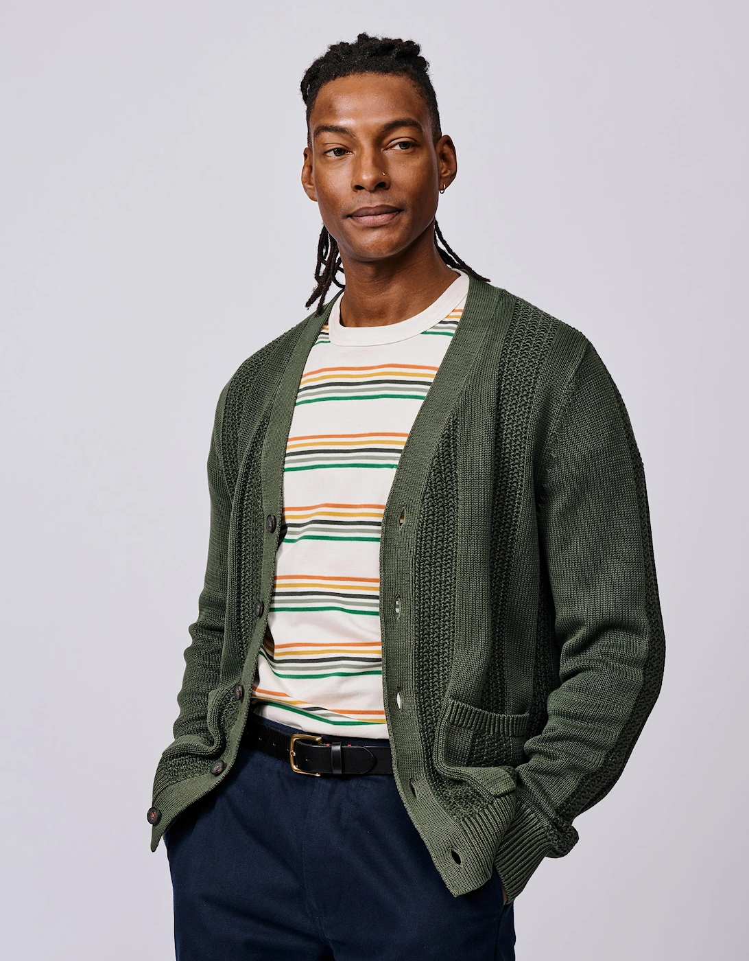 Lister Cotton Stitch Detail Cardigan, 6 of 5